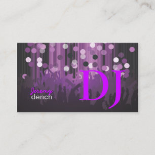 PixDezines Retro DJ+dance hall Business Card