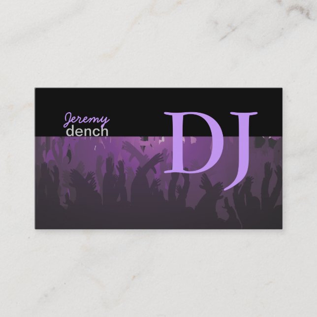 PixDezines Retro DJ+dance hall Business Card (Front)