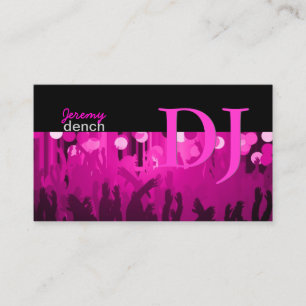 PixDezines Retro DJ+dance hall Business Card