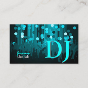 PixDezines Retro DJ+dance hall Business Card