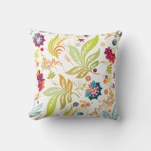 PixDezines retro flora/diy background colour Cushion