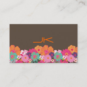 PixDezines Retro Floral ~ Alegre/diy background Business Card