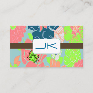 PixDezines Retro Florals/DIY background Business Card