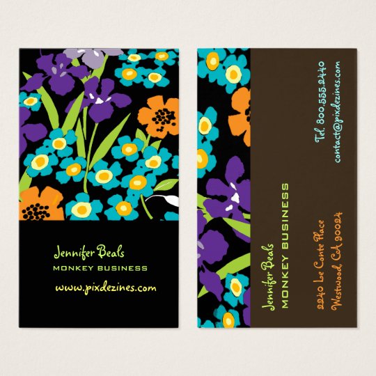 PixDezines Retro Japanese Iris/DIY background Business Card