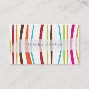 PixDezines retro/organic stripes Business Card
