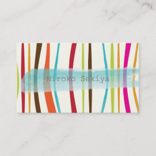 PixDezines retro/organic stripes Business Card