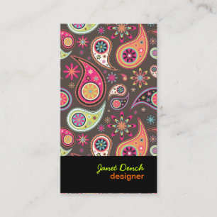 PixDezines Retro Paisley Business Card