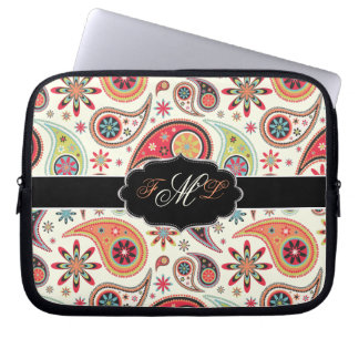PixDezines Retro Paisley/DIY background colour Laptop Sleeve