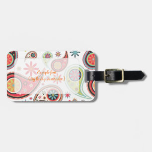 PixDezines retro paisley/diy background Luggage Tag
