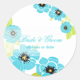 PixDezines Retro Poppies Vintage Damask Classic Round Sticker