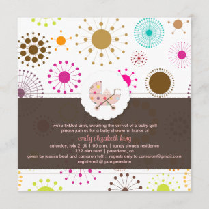 PixDezines Retro Stars, baby shower Invitation