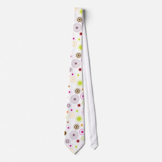 PixDezines Retro Stars, custom background colour! Tie (Front)