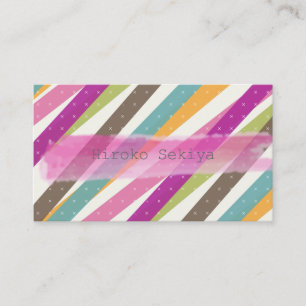 PixDezines retro stripes Business Card