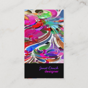 PixDezines Retro Swirls Business Card