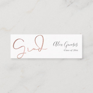 PixDezines Rose Gold Grad Name Card