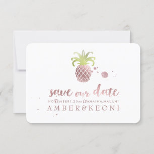 PixDezines Rose Gold Pineapple/save our date Save The Date
