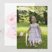 PixDezines Rose Gold Pink Butterflies Watercolor