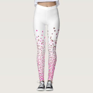 PixDezines Rose Gold/Pink/Confetti Leggings