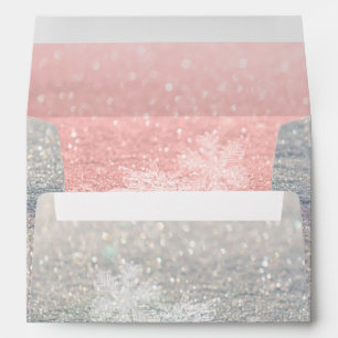 PixDezines Rose Gold Snowflakes + Bokeh, Envelope