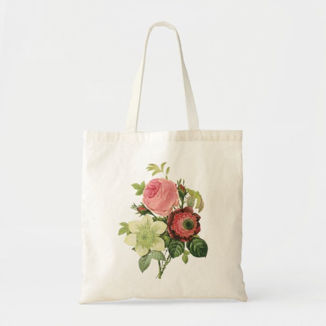 PixDezines Roses/Clementine/Anemone/Redoute Tote Bag (Front)