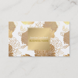 PixDezines Roses/Faux Gold Foil/DIY background Business Card