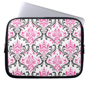 PixDezines Rossi Damask/DIY background colour! Laptop Sleeve