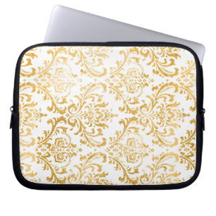 PixDezines rossi damask/faux gold Laptop Sleeve