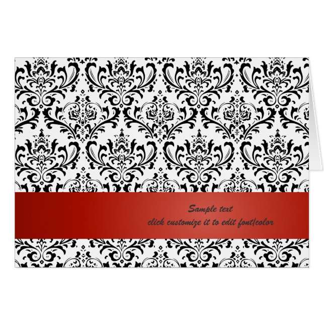 PixDezines Rossi Damask, Red/DIY background colour (Front Horizontal)
