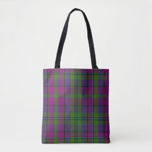 PixDezines Royal Oakney Clan Tartan Pink+Purple Tote Bag