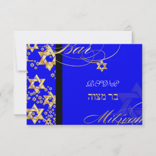 PixDezines rsvp, Bar Mitzvah/DIY background colour Invitation