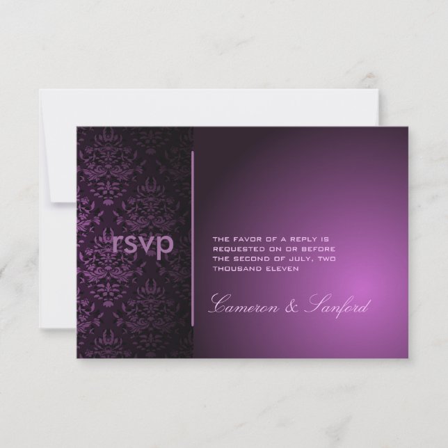 PixDezines RSVP Bijoux Damask/plum (Front)