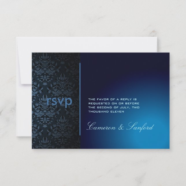 PixDezines RSVP Bijoux Damask/sapphire (Front)