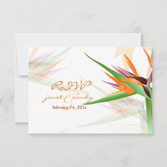 PixDezines rsvp Bird of Paradise/DIY colour Card (Front)
