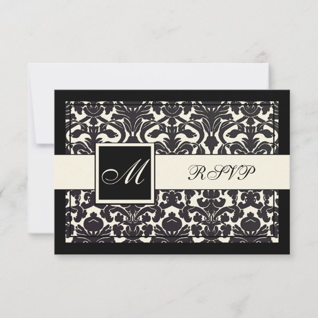 PixDezines rsvp Black Flora Damask/DIY colour (Front)
