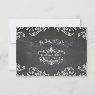 PixDezines rsvp chalkboard/rococo Card