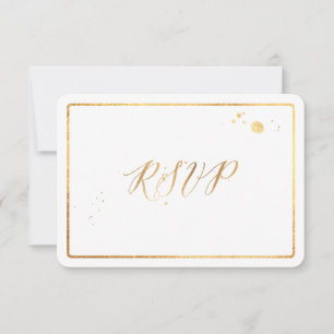 PixDezines RSVP Faux Gold Foil/DIY Colour Card