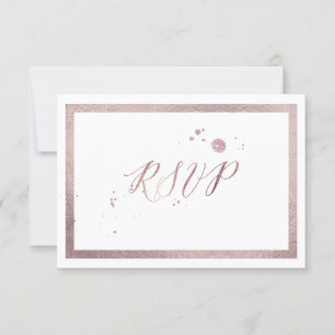 PixDezines RSVP Faux Rose Gold Foil/DIY Colour