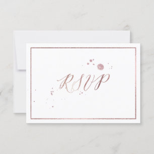 PixDezines RSVP Faux Rose Gold Foil/DIY Colour