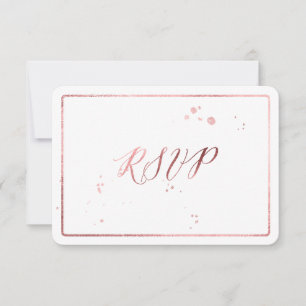 PixDezines RSVP Faux Rose Gold Foil/DIY Colour Card