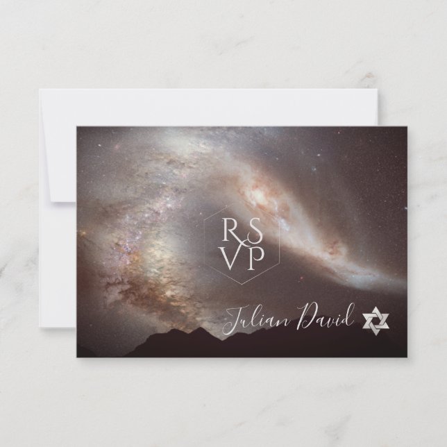 PixDezines RSVP Galaxy Milky Way Bar Mitzvah ✡ (Front)