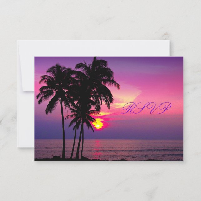 PixDezines rsvp Hawaiian Sunset Beach Scence (Front)