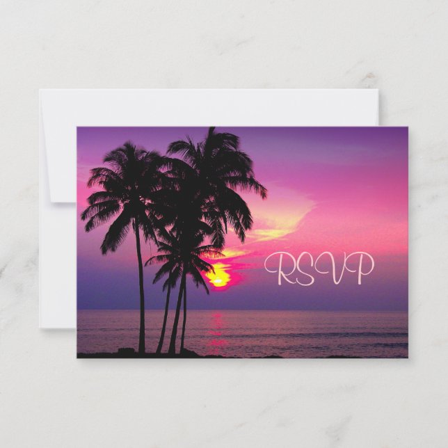 PixDezines rsvp Hawaiian Sunset Beach Scence (Front)