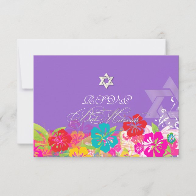 PixDezines rsvp hibiscus/Mitzvah/diy background (Front)