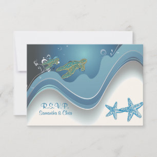 PixDezines rsvp honu+waves Card