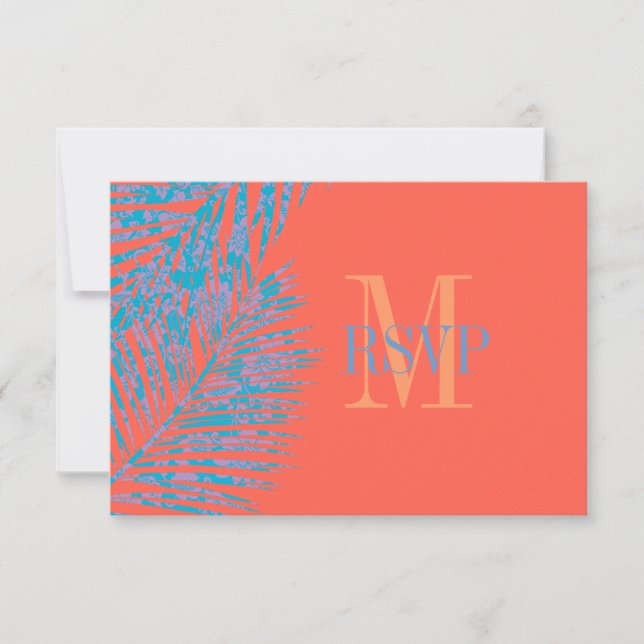 PixDezines rsvp hula palms/diy coral background (Front)