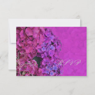 PixDezines RSVP Hydrangea, magenta Card