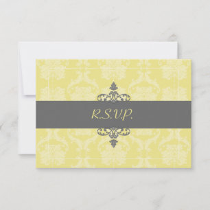 PixDezines rsvp Liliana Damask, customisable Card