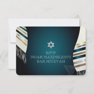 PixDezines RSVP Mitzvah/teal tallit/diy background