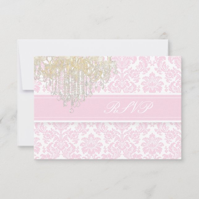 PixDezines rsvp moiré damask+Chandelier/DIY colour Card (Front)