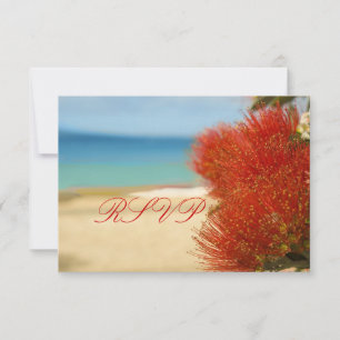 PixDezines RSVP Ohia+Beach Card